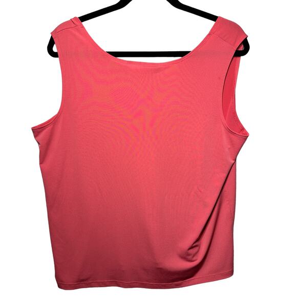 Simonton Says 2 Piece Leaf Print Blouse Tank Set Womens SZ L Sheer Spring Chic - Picture 7 of 11